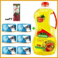 روغن سرخ کردني 1620 گرمي بدون پالم فاميلا +  سبد کالاهای اقتصادی 176